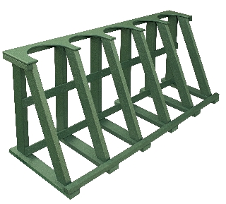  Recycled bag rack