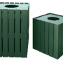  Recycled slatted trash container 76L